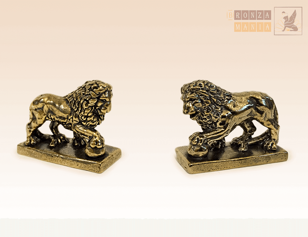 фигурка Лев с шаром правый и левый (комплект)