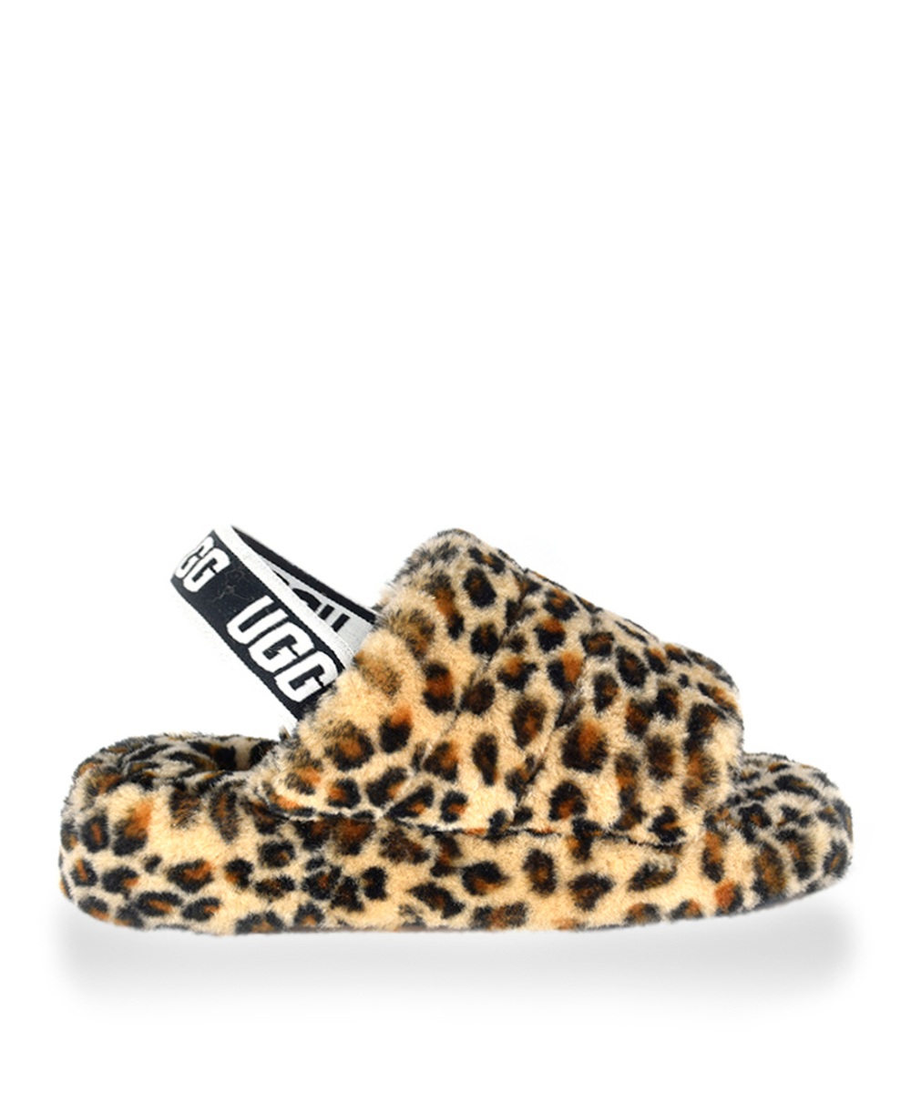 Ugg Fluff Yeah Slide-Leopard