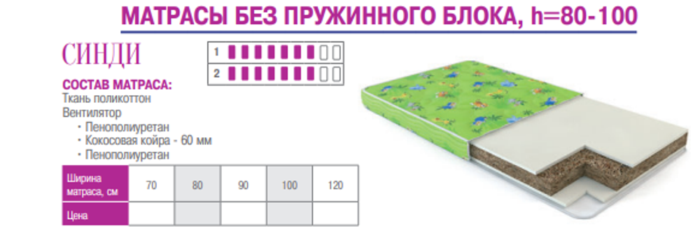 МАТРАС ДЕТСКИЙ СИНДИ ДЛЯ МАЛЫШЕЙ