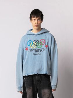 Худи Crop Ovympics calm blue
