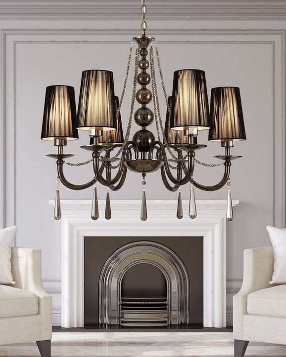 Подвесная люстра Lumina Deco Fabione LDP 1200-6 BK