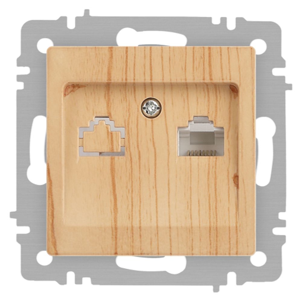 Розетка Intro Accent 6-303-11 информационная RJ45 IP20 СУ сосна