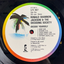 Винтажная виниловая пластинка LP Ronald Shannon Jackson And The Decoding Society Decode Yourself (UK 1985)