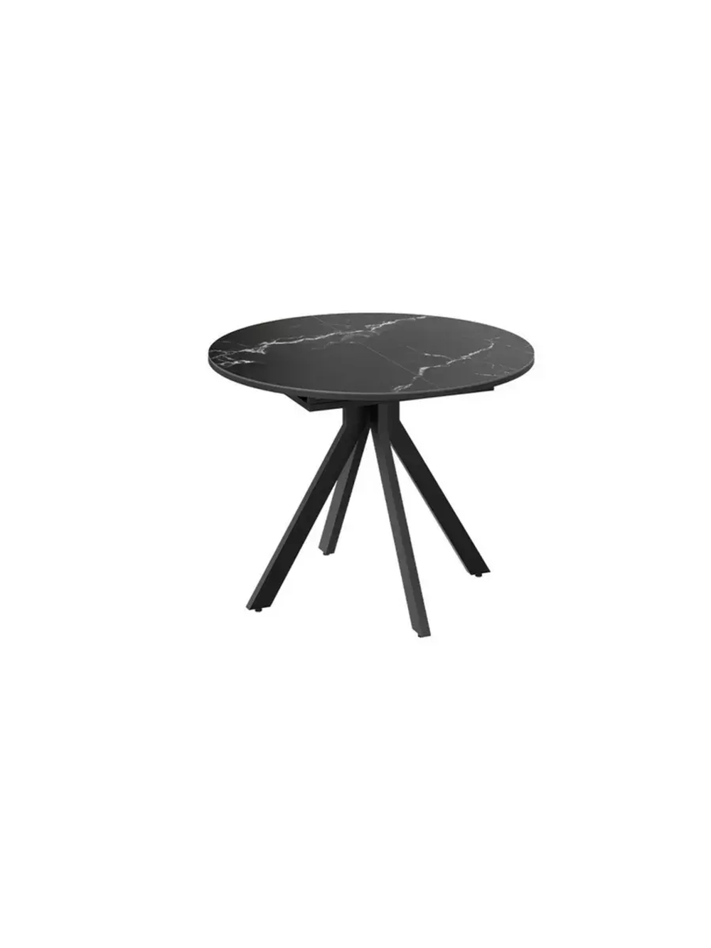 Стол кухонный Стекло матовое черный мрамор 100(132)х75х75 см