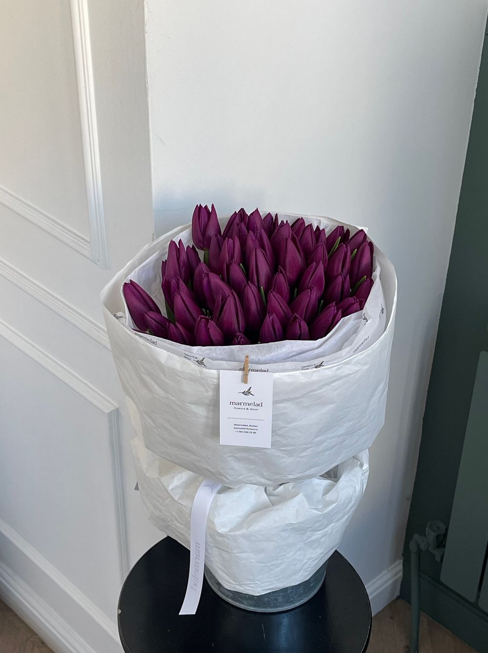 Букет из 51 фиолетового тюльпана - доступен к заказу с 3.03.2025