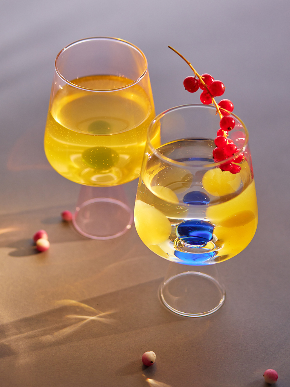 Набор бокалов для вина orb, 400 мл, синий/янтарный, 2 шт.