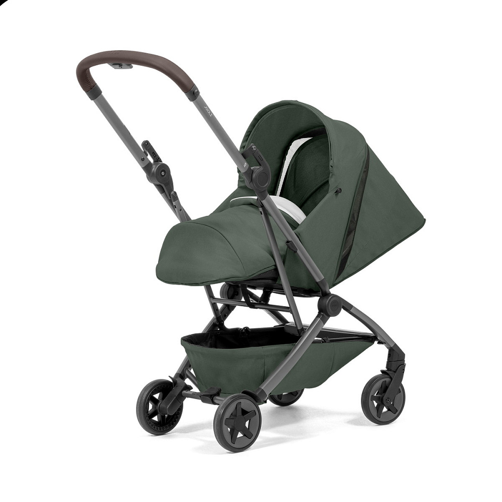 Детская прогулочная коляска Joolz Aer 2 с бампером и реверсивным блоком Forest Green