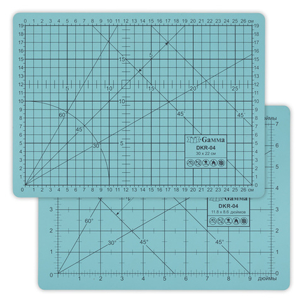 "Gamma"   DKR-04   Мат для резки двусторонний   ПВХ   30 см х 22 см  в пакете