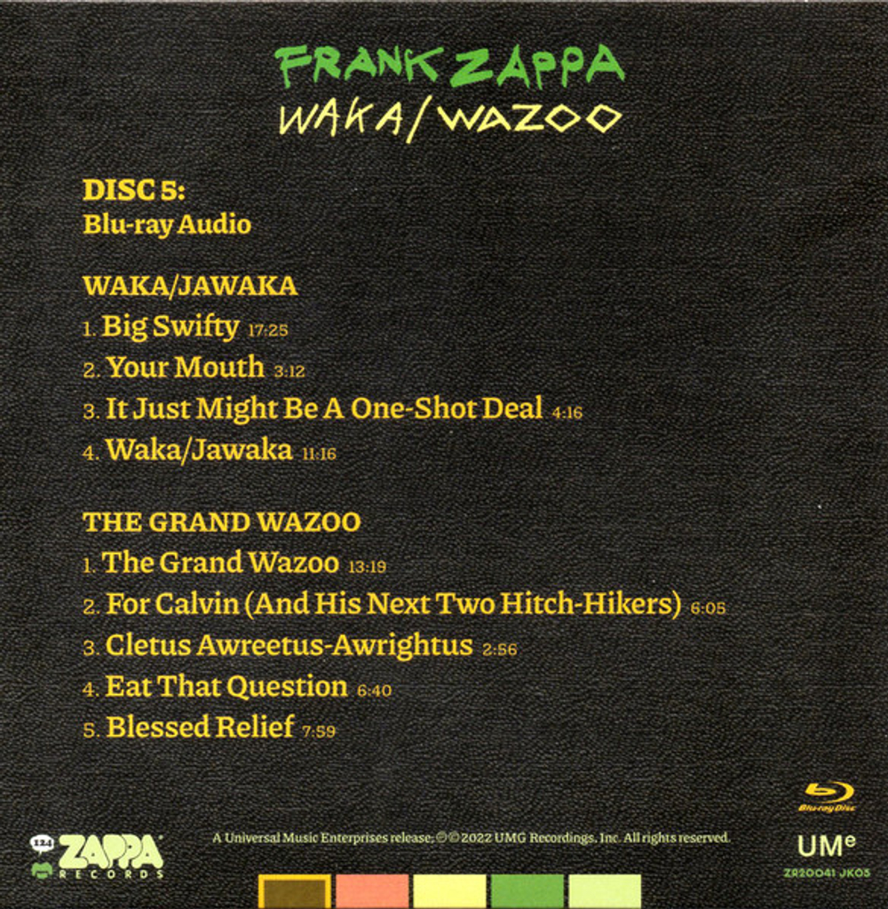 Frank Zappa / Waka / Wazoo (4CD+Blu-ray Audio)