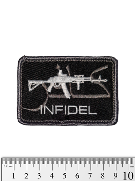 Шеврон Infidel AK вышивка. Чёрный