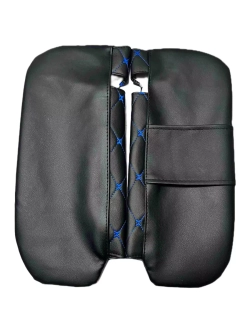 Чехлы на козырьки Kia Rio (2011-2017) синяя Бабочка