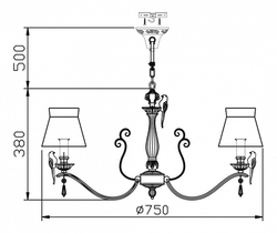 Подвесная люстра Maytoni ARM013-08-W