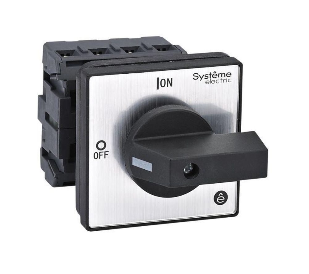 Выключатель-разъединитель 4п 25А IP20 с черн. рукоят. на дверцу 4 винтами SE MSD25420B