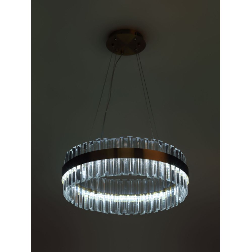 Люстра Rivoli Gwinnett 6193-201 подвесная светодиодная LED 3000-6300К 112 Вт с пультом | Хрусталь