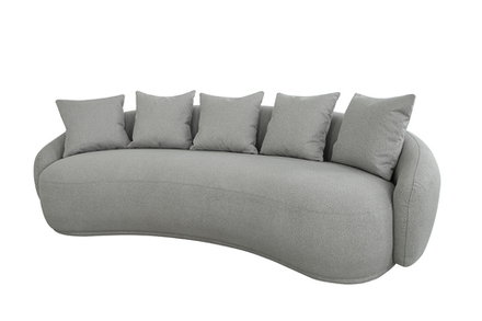 Диван Garda Decor Форли (Forli) светло-серый 250*116*72 см