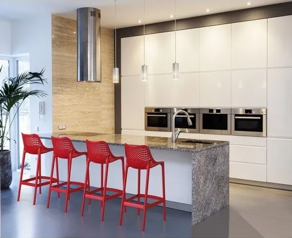 Полубарный стул Air Bar 65 см, красный