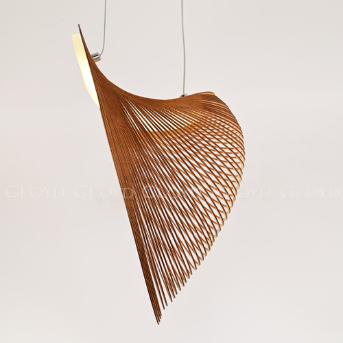 Подвесной светильник Cloyd FUETE P1 / шир. 40 см - дерево - белый (арт.11413)