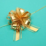 Бант для оформления подарка «Изящный подарок» 5 см, d=15 см, Золото