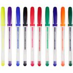 Набор гелевых ручек 10цв. Спейс A-Gel, 0,5мм, грип, прозрачный корпус