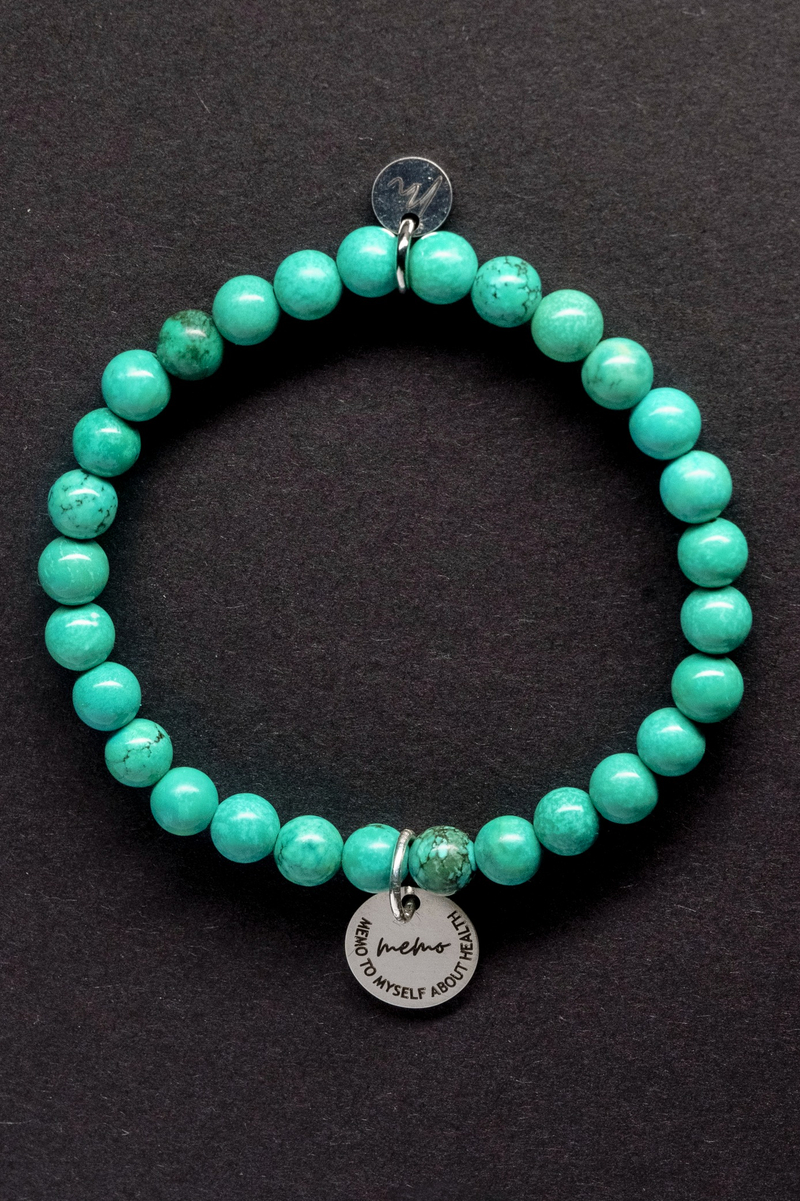 Браслет "Memo about Health" из малахита 6 мм