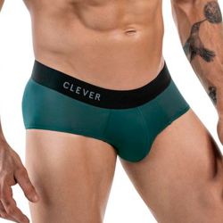 Мужские трусы брифы зеленые Clever Moda ONEAL BRIEF 186210