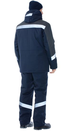 Костюм зимний "Андезит" полукомбинезон (т.синий/серый)