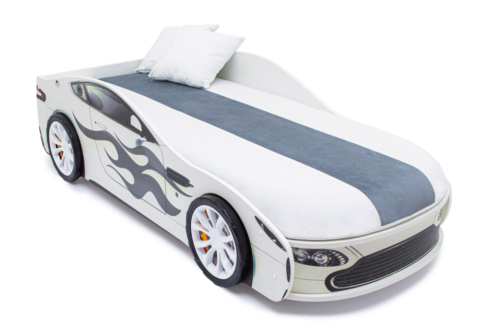 Кровать с матрасом Бельмарко Бондмобиль белый