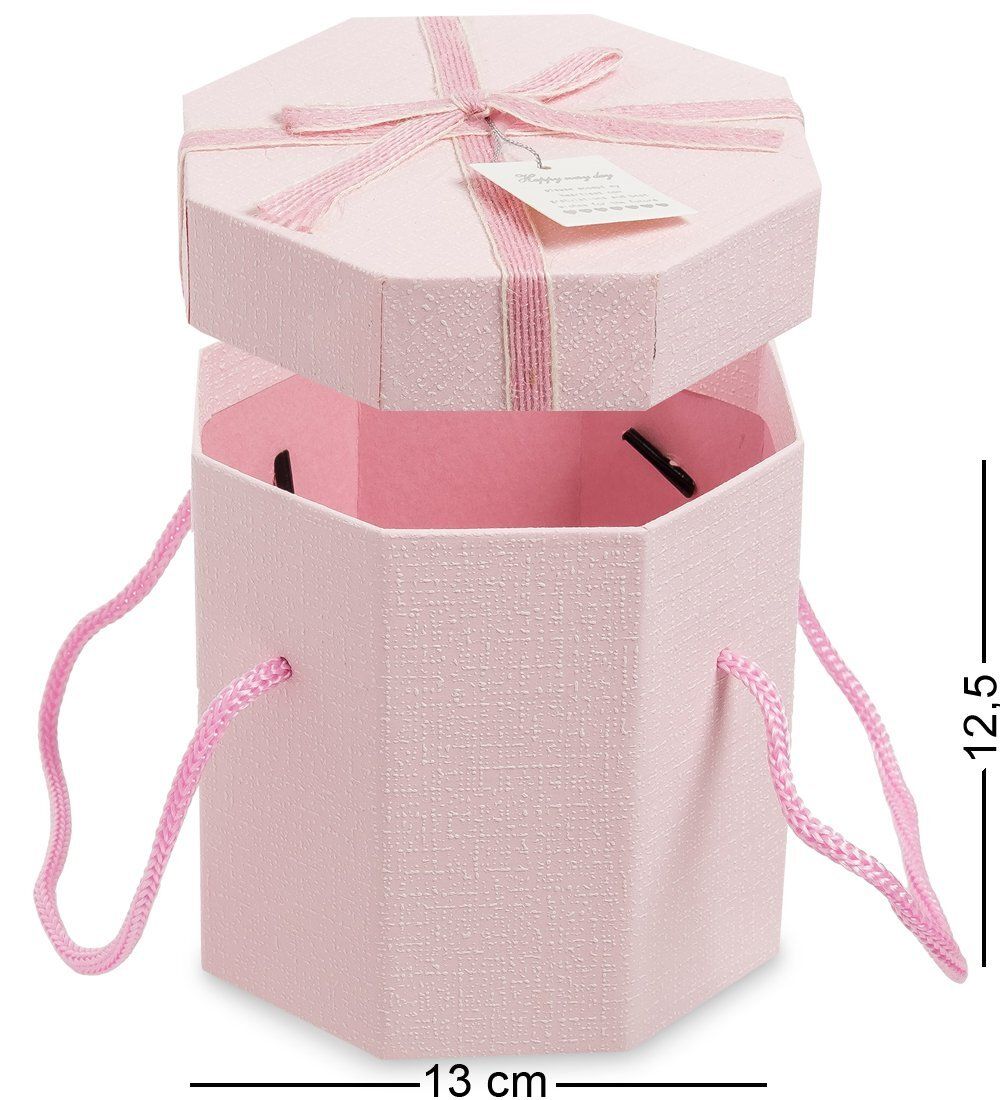 WG-82-B Коробка подарочная «Многогранник» цв.розовый
