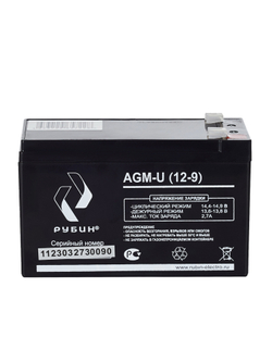 Аккумулятор РУБИН 12V 9Ah AGM
