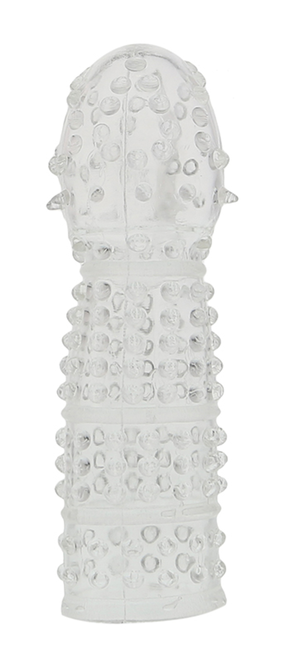 Прозрачная желейная насадка с пупырышками - 12 см.