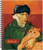 Тетрадь общая 96 листов на металлическом гребне "В стиле Ван Гога"