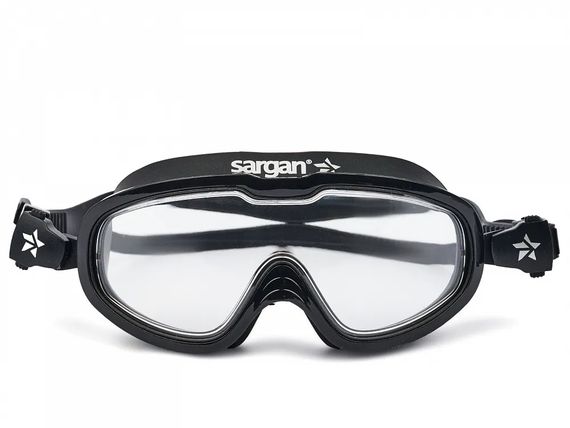 Очки для плавания детские Sargan Старт черный/черный