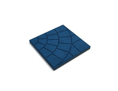 Резиновая плитка "Паутинка" 35х35х4 см Синяя