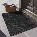 Коврик влаговпитывающий "Лабиринт" 50*100 см черный гранит, ворс 5мм