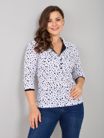 Блузка БЛ-015/белыйгорох