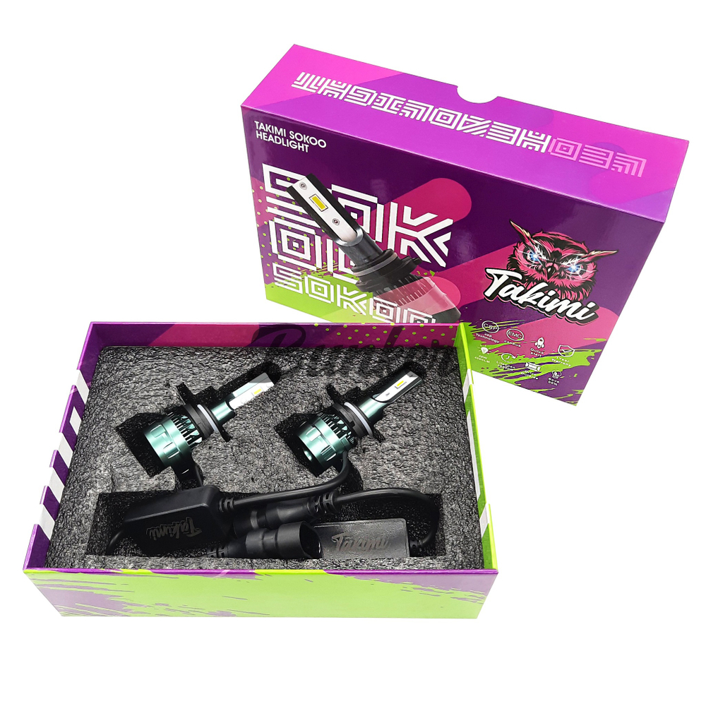 Светодиодные автомобильные LED лампы Takimi SOKOO HIR2 (9012) 12/24V