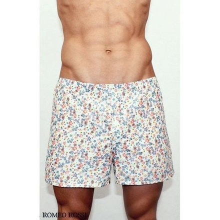 Мужские трусы-шорты бежевые с принтом Romeo Rossi Spring Meadow Shorts RR00314