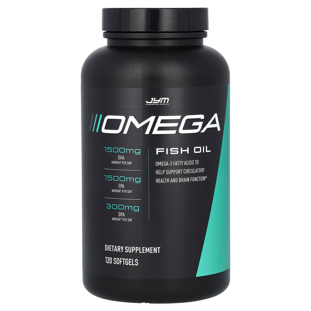 JYM Supplement Science, Рыбий жир с омега, 120 капсул (1300 мг в каждой капсуле)