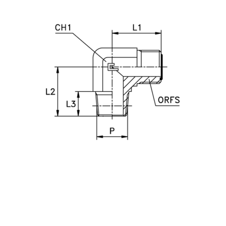 Штуцер ввертной FC90 ORFS 9/16'' D06 NPTF 3/8"