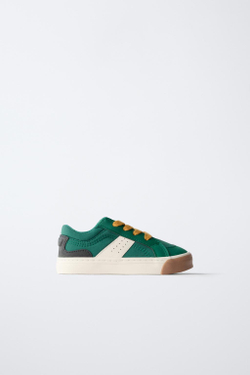 ZARA КРОССОВКИ SKATE, ЗЕЛЕНЫЙ