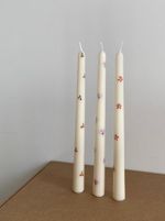 Свеча JIWA натуральная формовая "Long"с рисунком