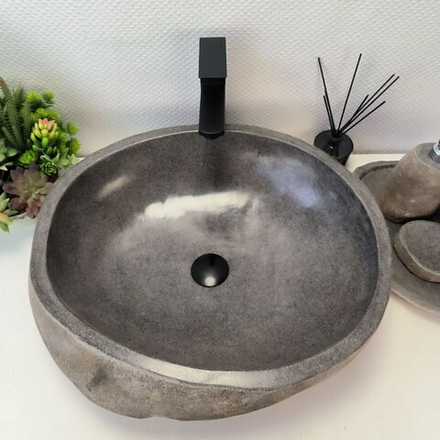 Раковина из речного камня RS-63448 (55*49*15) 0123