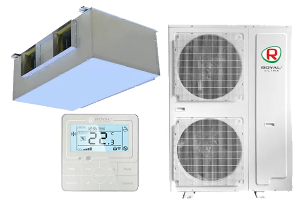 Канальная сплит-система ROYAL Clima CO-D 76HNHP/CO-E 76HNHP