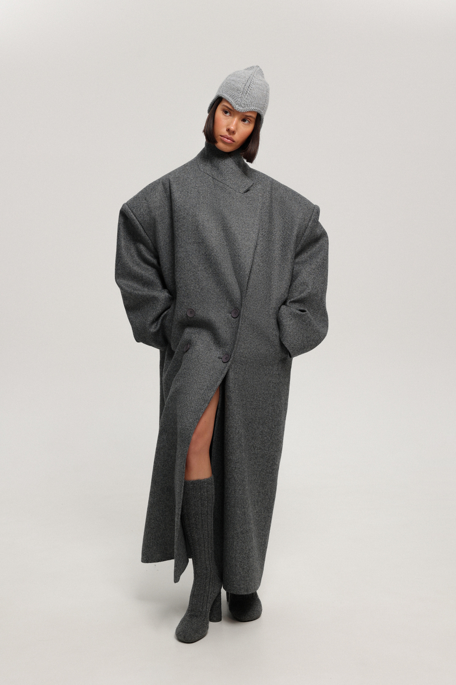 Пальто-пиджак макси