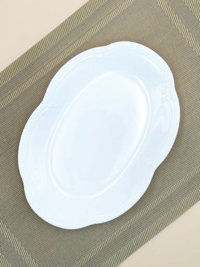 Блюдо овальное 25,5х17,5 см. набор 4 шт. "White Ornaments"