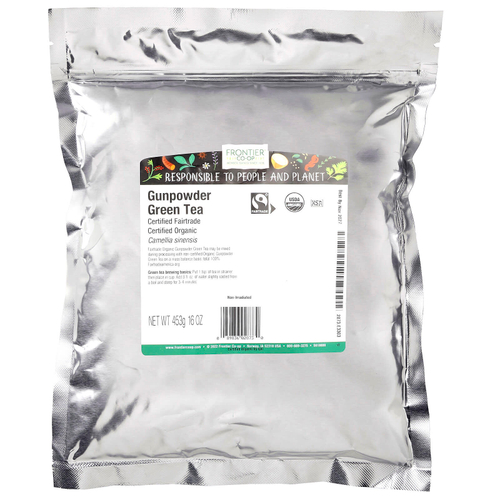 Frontier Co-op, органический зеленый чай Ганпаудер, 453 г (16 унций)