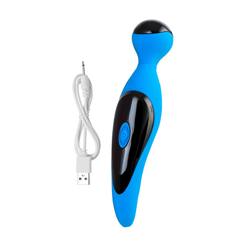 Голубой вибростимулятор 18,3см ToyFa L'roina Cosmy 561018