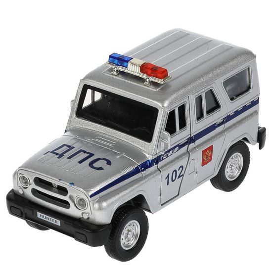 Игрушка пластик свет-звук ПОЛИЦЕЙСКИЙ УЧАСТОК 22 см, ворота, УАЗ ХАНТЕР кор. Технопарк