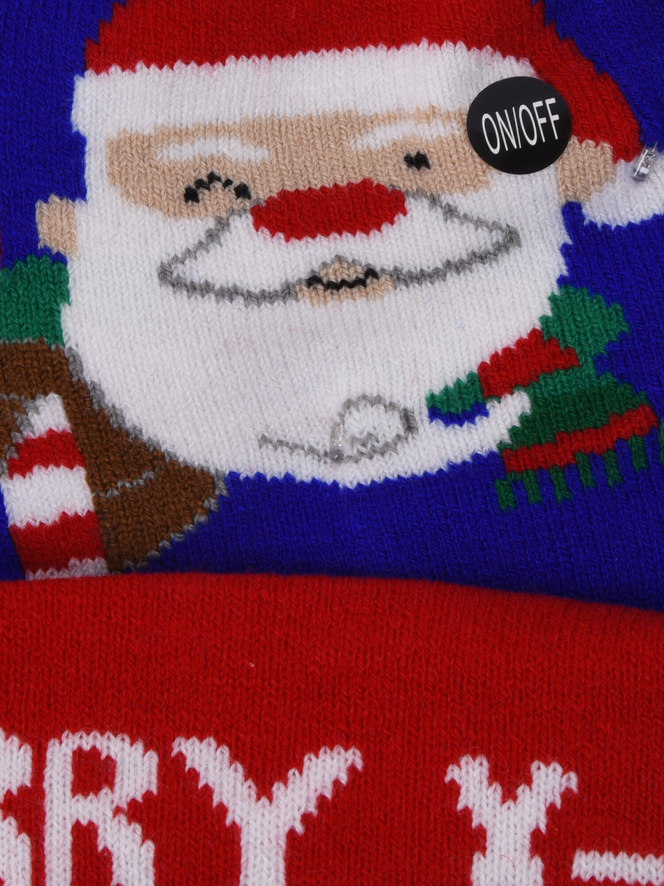 Шапка новогодняя со светодиодными лампочками