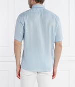 Льняная рубашка S-LIAM-ken BOSS BLACK - голубой(50515156)